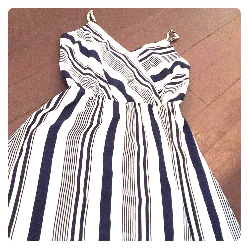 Blue and navy spaghetti strap dress